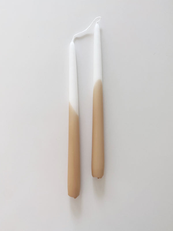 tweelingkaars-dip-dye-apricot