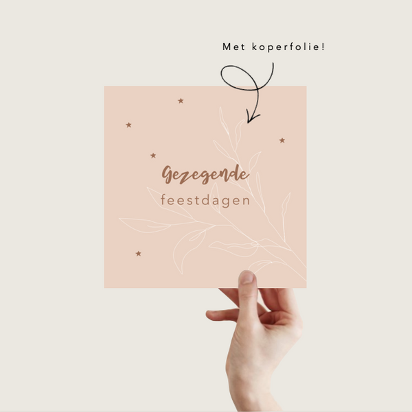 gezegende-feestdagen-koperfolie-ansichtkaart-vierkant