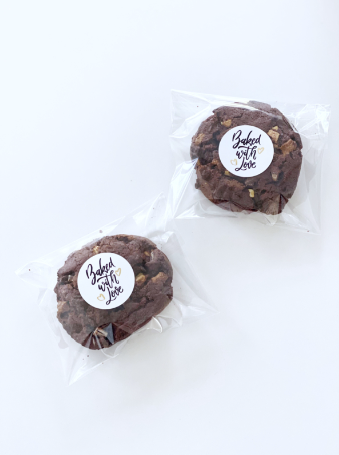 Goudfolie - Baked With Love Stickers Rond 10 st