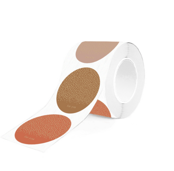 Goudfolie - Dots Stickers Rond 12 st