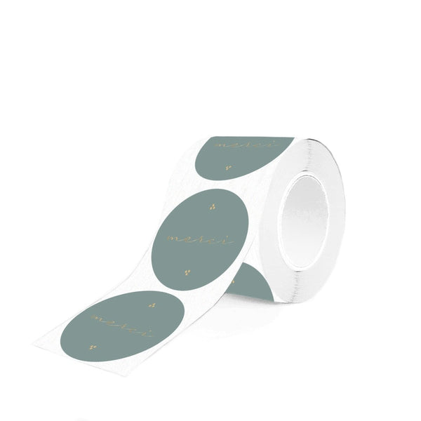 Goudfolie - Merci Stickers Rond 10 st