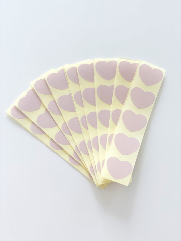 Hart - Lichtroze Stickers Hart 10 st