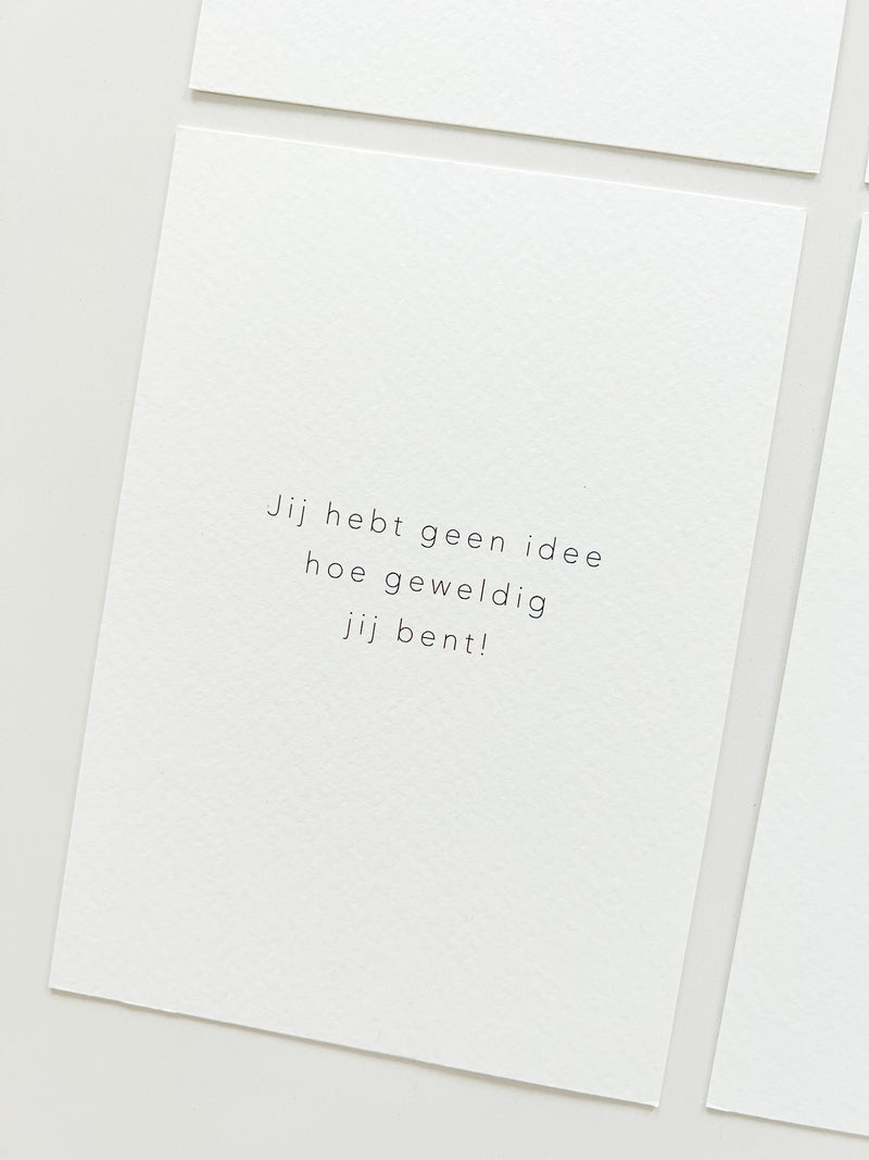 Set lieve woordjes - Ansichtkaarten A6