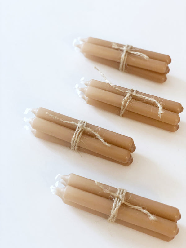 Kleine kaarsen kort - Caramel Kaarsen Caramel 4 st