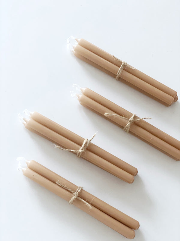 Kleine kaarsen lang - Caramel Kaarsen Caramel 4 st