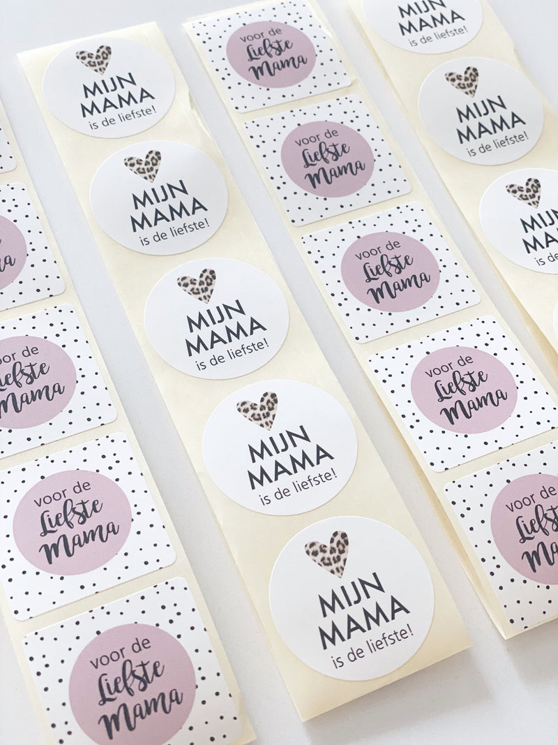 Mijn mama is de liefste Stickers Rond 2 st