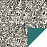 Sint Dorp - Jade blue cadeaupapier 70 x 300
