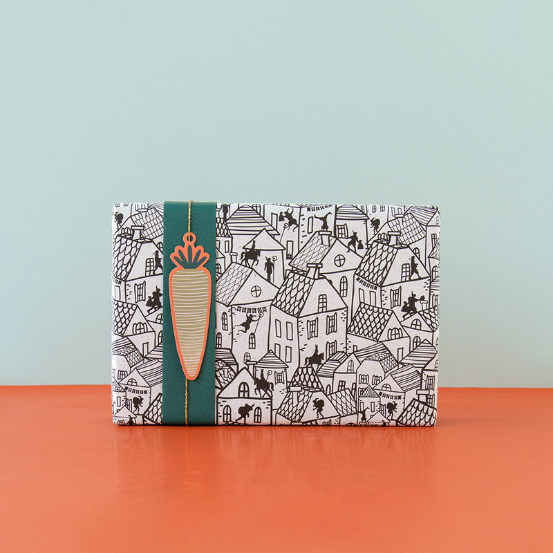 Sint Dorp - Jade blue cadeaupapier 70 x 300