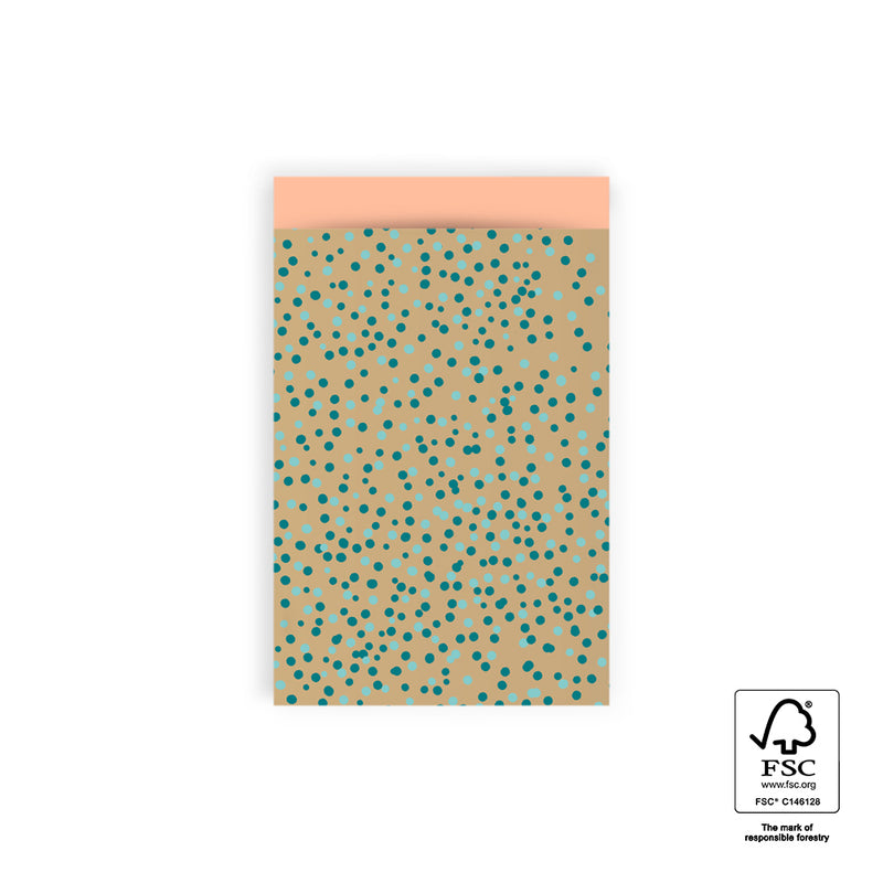 Vlakke zak M - Dots 12 x 19 cm - 5 st