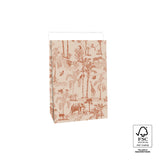 Blokbodemzak M - Vintage Jungle Cognac Inpakzakken 17x25 cm - 2 st