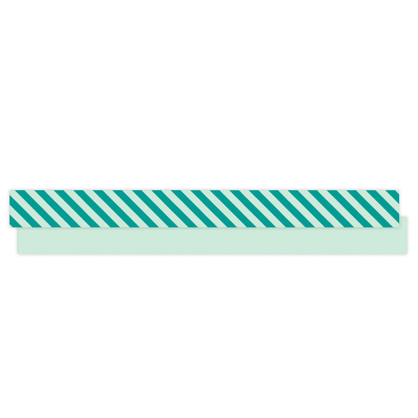 Paporlene - Jade Blue - Stripes Lint 10 mm