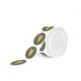 Goudfolie Hart - Forest Green Rond Stickers 10 st