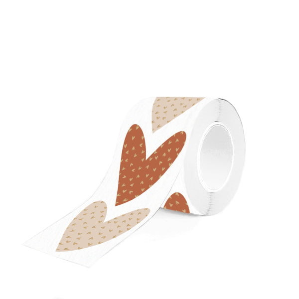 GOUDFOLIE KLEINE HARTJES - Beige roest STICKERS HARTVORM 10 ST