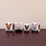 GOUDFOLIE KLEINE HARTJES - Beige roest STICKERS HARTVORM 10 ST