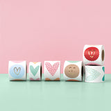 Goudfolie - Hart Sweet Rond Stickers 12 st