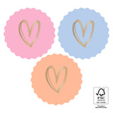 Goudfolie - Hart Sweet Rond Stickers 12 st
