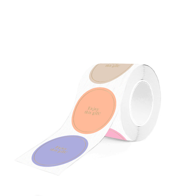 Goudfolie - Enjoy Gold/Sweet Rond Stickers 12 st