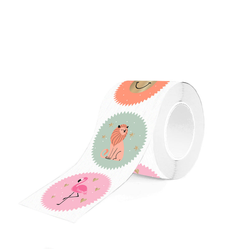 Goudfolie - Happy Stickers Rond 12 st