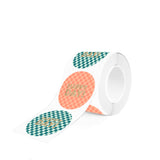 Goudfolie - Check Tekst Rond Stickers 10 st