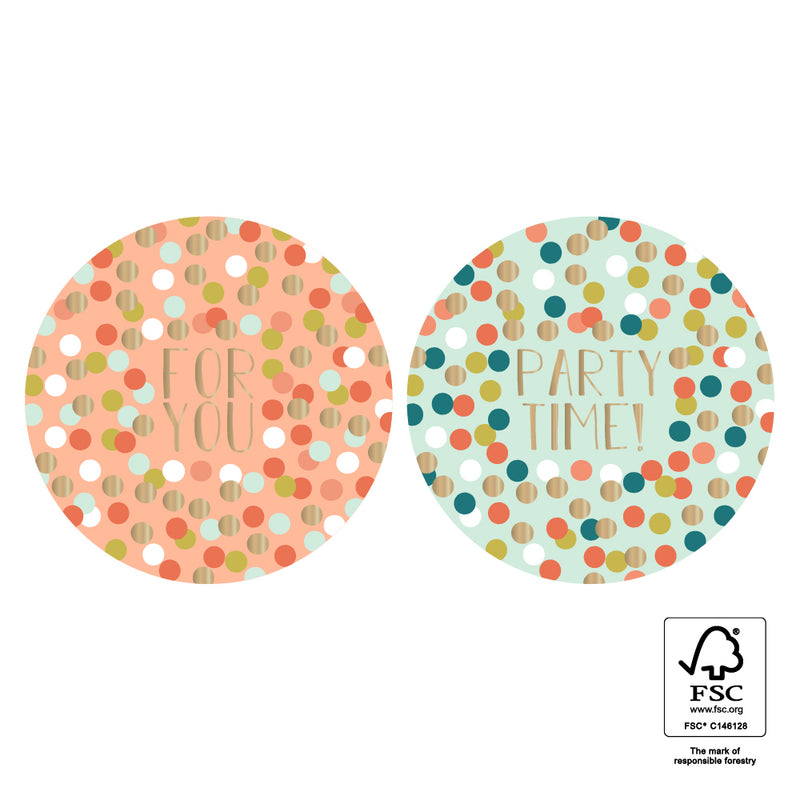 Goudfolie - Confetti Stickers Rond 10 st