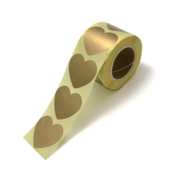 Goudfolie - Hart Stickers Hart 10 st