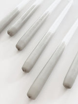 Tweelingkaars Dip Dye - White/Linnen