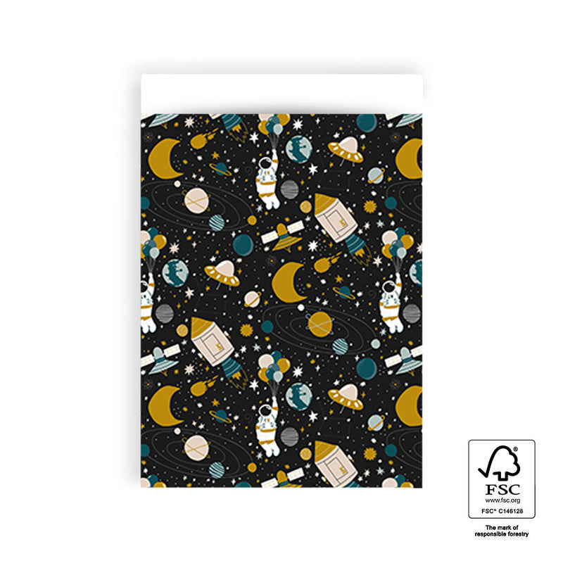 Vlakke zak L - Space Inpakzak 17 x 25 cm - 5 st