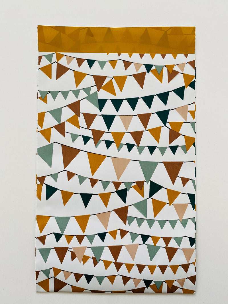 Vlakke zak M - Vlaggetjes Inpakzak 12 x 19 cm - 5 st