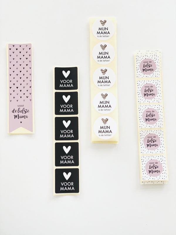 Voor de liefste mama Stickers Vierkant 2 st