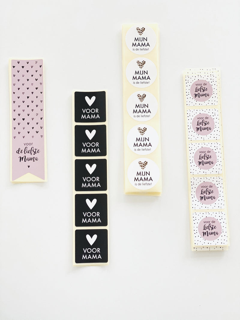 Voor de liefste mama Stickers Vierkant 2 st