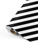 Zwart - Witte Streep Cadeaupapier 70 x 200 cm